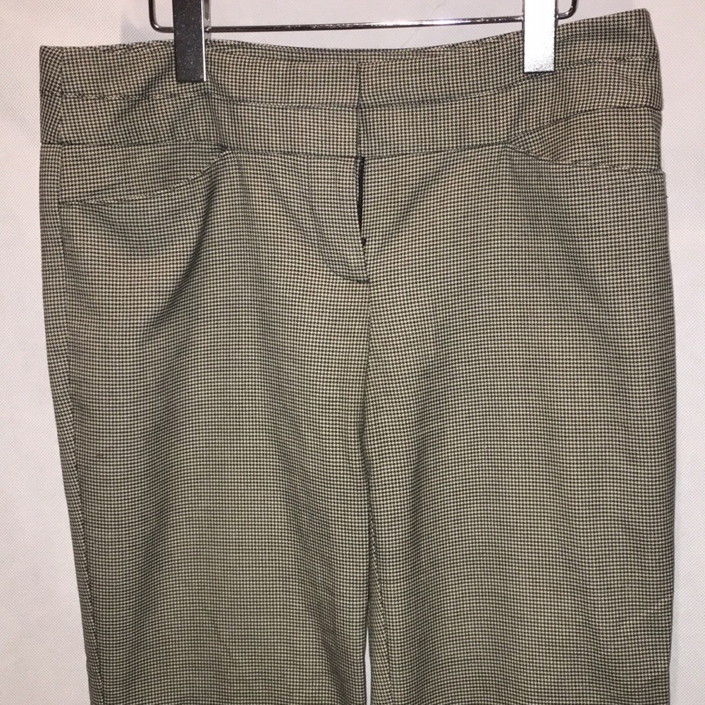 Ann Taylor Loft Fall Beige And Black Pattern Trouser Pants | Size 4